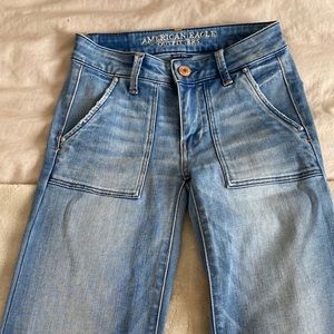 American eagle flare A-line jeans.